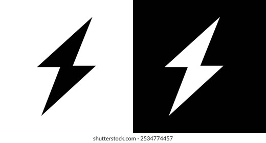 Lightning power charge icon linear logo isolated