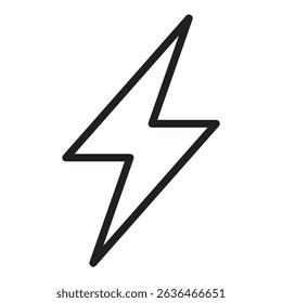 Lightning power charge icon Thin line illustration