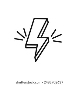 Lightning power charge icon vector set collection for web