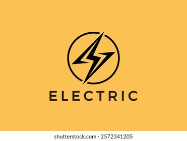 lightning power energy logo vector design