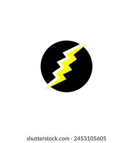 Ilustración vectorial de iconos de energía relámpago