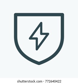 Lightning protection system isolated vector icon
