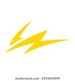 Lightning rabbit logo. Flash rabbit logo. Sprint running logo. Speed logo