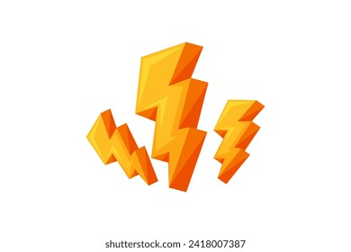 Diseño de pegatinas planas retro Lightning