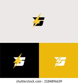 Lightning S Letter Logo vector