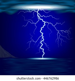 Lightning and the sea