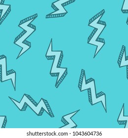 lightning seamless doodle pattern