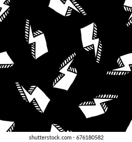 lightning seamless doodle pattern