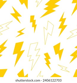 Lightning seamless pattern background wallpaper vector illustration