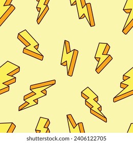 Lightning seamless pattern background wallpaper vector illustration