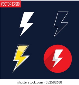 lightning set icon. vector illustration