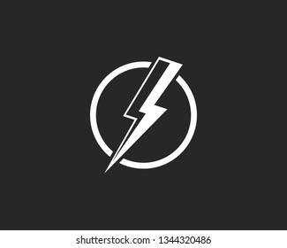 Lightning set logo vector illustration