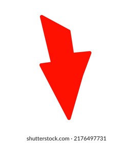 lightning shape on white background