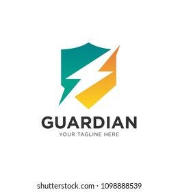 Lightning shield logo