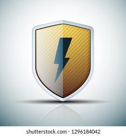 Lightning Shield sign illustration