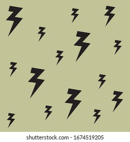 Lightning sign black pattern vector