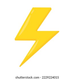 Lightning Sign Emoji Icon Illustration. Energy Vector Symbol Emoticon Design Clip Art Sign Comic Style.