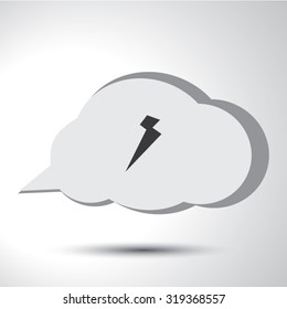 Lightning sign flat icon