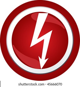 Lightning sign icon button