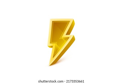 Lightning signboard on the white background. Vector illustration