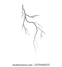 lightning silhouette. Element for thunderstorm design. Vector illustration EPS10