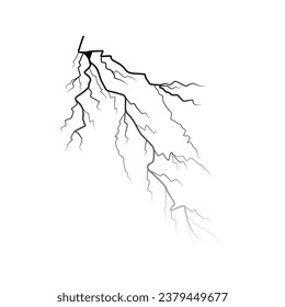 lightning silhouette. Element for thunderstorm design. Vector illustration EPS10