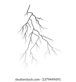 lightning silhouette. Element for thunderstorm design. Vector illustration EPS10