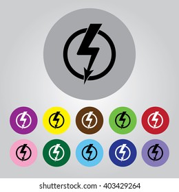 Lightning simple vector icon