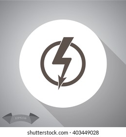 Lightning simple vector icon