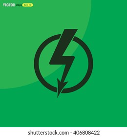Lightning simple vector icon