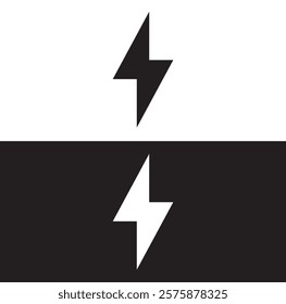 Lightning simple vector icon symbol