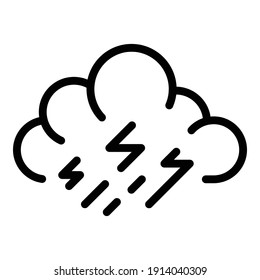 Icono de cielo relámpago. Icono de vector de cielo relámpago para diseño web aislado en fondo blanco