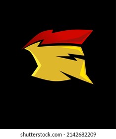 Lightning and spartan combination logo perfect for you