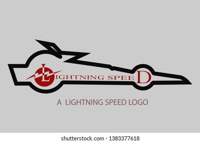 Lightning Speed Car racing Logo