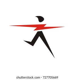 lightning stick figure