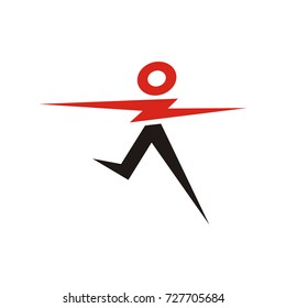 lightning stick figure