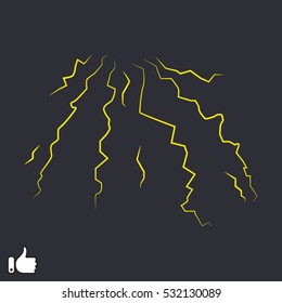 lightning, storm, icon, vector illustration EPS 10