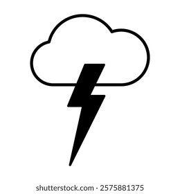 lightning storm Thunderstorm icon vector illustration