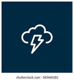 Lightning storm weather vector icon