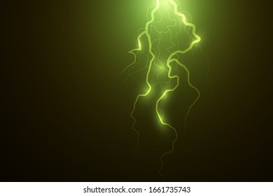 lightning strike during an electrical storm vector  illustration
