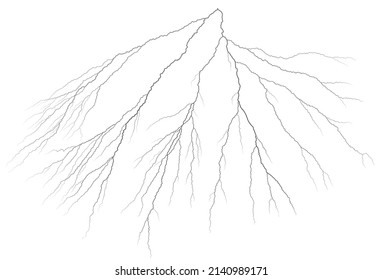 Lightning strike in the night sky.