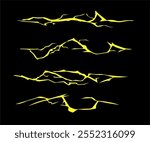 lightning strike vector image Realistic electricity visual effect design template