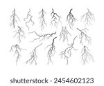 Lightning Strikes vector for print, Lightning Strikes clipart, Lightning Strikes vector illustration