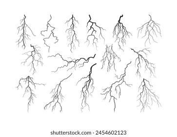 Lightning Strikes vector for print, Lightning Strikes clipart, Lightning Strikes vector illustration