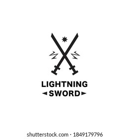 Vintage de guerra con el logotipo de espada Lightning