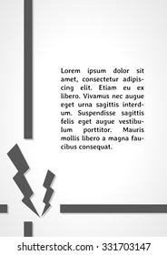 lightning symbol dark infographics on gray gradient background