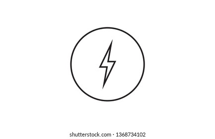 Lightning symbol electicity icon flash sign