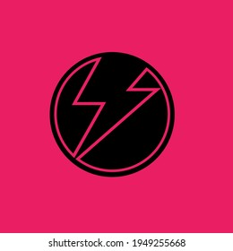 Lightning symbol, energy icon, thunder logo