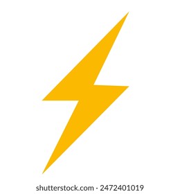 lightning symbol isolated on white background. Vector illustration.