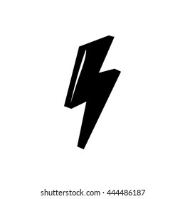 lightning symbol of retro style